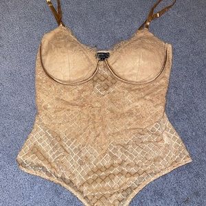 Lace bustier bodysuit